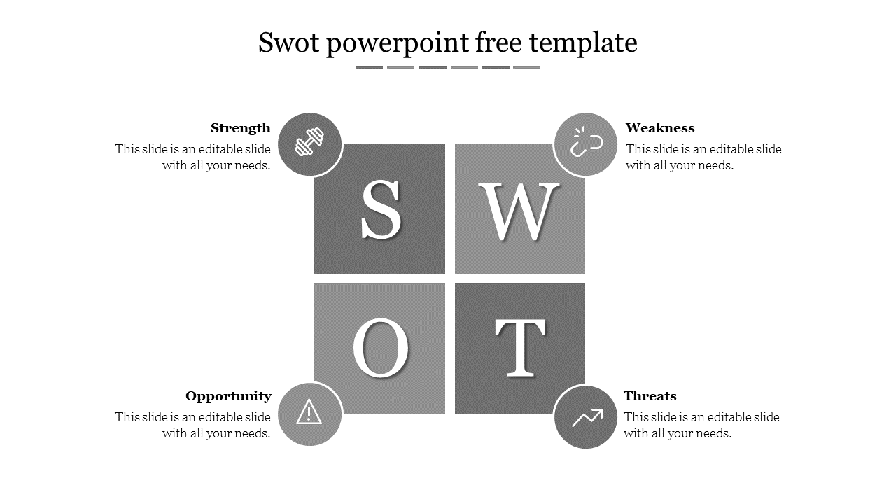 swot powerpoint free template-Gray